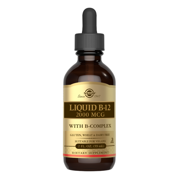 Liquid B12 2000mcg with B-Complex 59ml - Solgar - Crisdietética