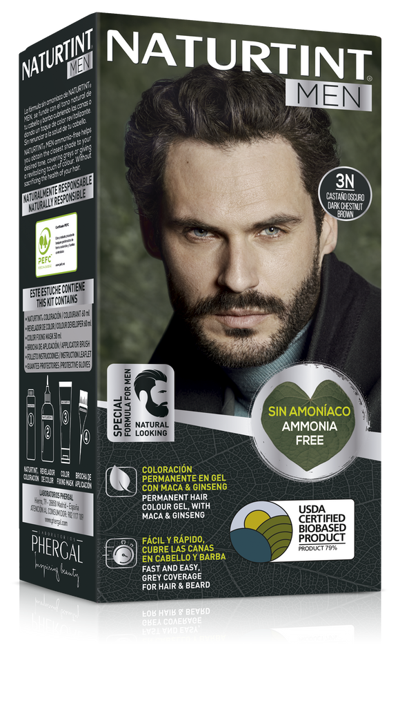Coloração Permanente Homem  3 N Castanho Escuro Naturtint - Crisdietética