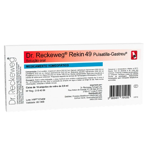 Dr. Reckeweg Rekin 49 - 10 x 2 ml Ampolas  (esgotado - 15/11/2024 - sem previsão) - Crisdietética