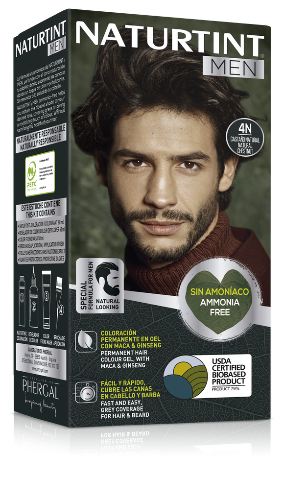 Coloração Permanente Homem  5 N Castanho Claro - Naturtint - Crisdietética