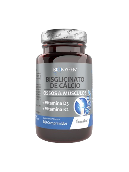 Bisglicinato de Cálcio + D3+K2 60 Comp - Biokygen - Crisdietética