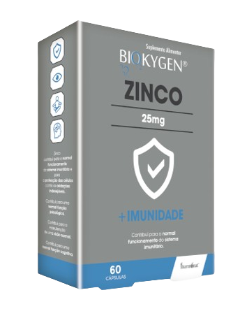 Zinco 25mg 60 Cápsulas - Biokygen - Crisdietética