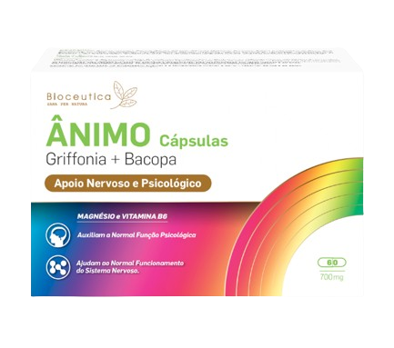 Ânimo Griffonia + Bacopa 60 Cápsulas - Bioceutica - Crisdietética