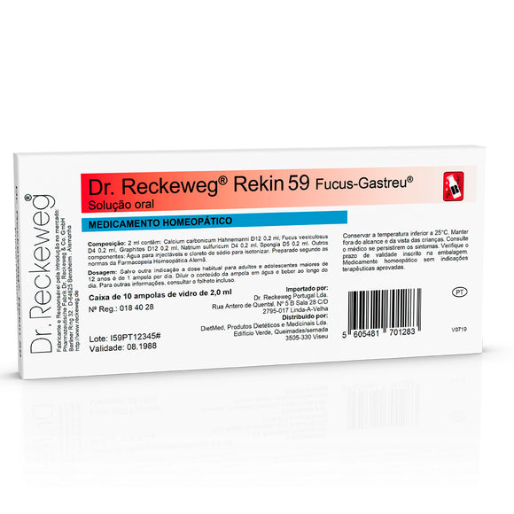 Dr. Reckeweg Rekin 59 - 10 x 2 ml Ampolas (esgotado - 15/11/2024 - sem previsão) - Crisdietética