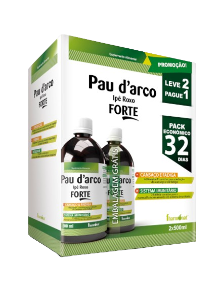 PACK Pau d'Arco Extrato 500ml + 500ml- Fharmonat - Crisdietética