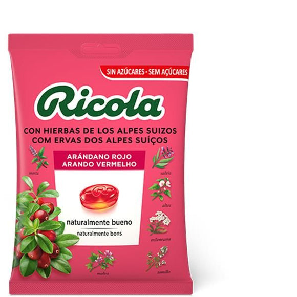 Rebuçados de Ervas Suiças Arando Vermelho 70g - Ricola - Crisdietética
