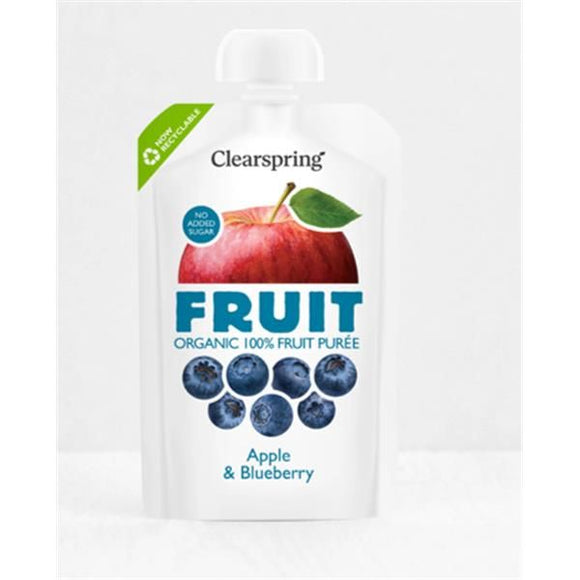 Puré Maçã e Mirtilo Bio 100g - Clearspring - Crisdietética