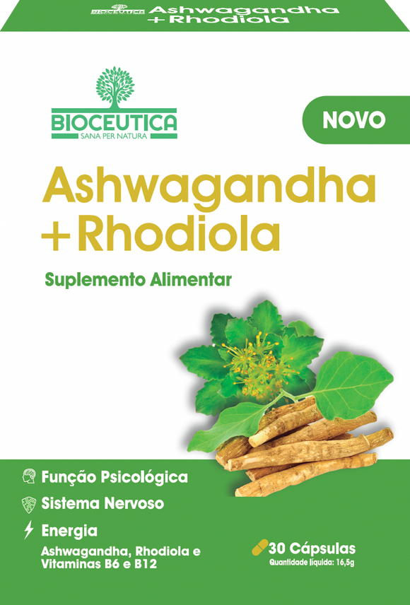 Ashwagandha + Rhodiola 30 Cápsulas Vegetais - Biocêutica - Crisdietética