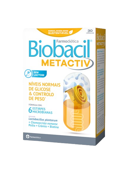 Biobacil Metactiv 30 cáps - Farmodiética - Crisdietética