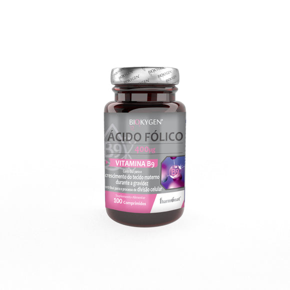 Ácido Fólico 400mg 100 comprimidos - Biokygen - Crisdietética