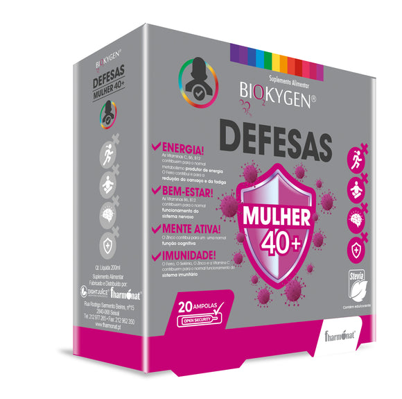 Biokygen Defesas Mulher 40+ * 20 Ampolas – Fharmonat - Crisdietética