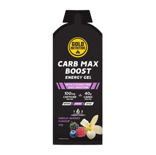 Carb Max Boost Energy Gel Baunilha & Frutos Vermelhos 60 Gr - GoldNutrition - Crisdietética