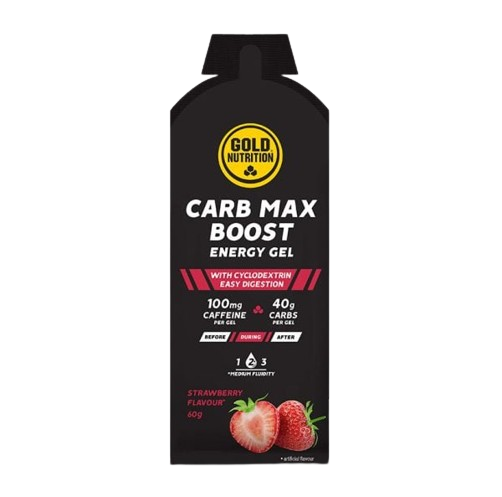 Carb Max Boost Energy Gel Morango 60 Gr - GoldNutrition - Crisdietética