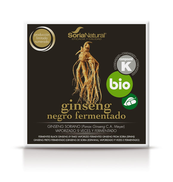 Ginseng Negro Fermentado 24 cápsulas - Soria Natural - Crisdietética
