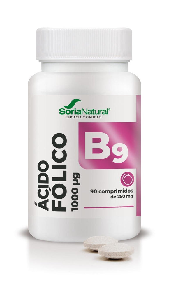 Vitamina B9 Ácido Fólico 90 comprimidos - Soria Natural - Crisdietética