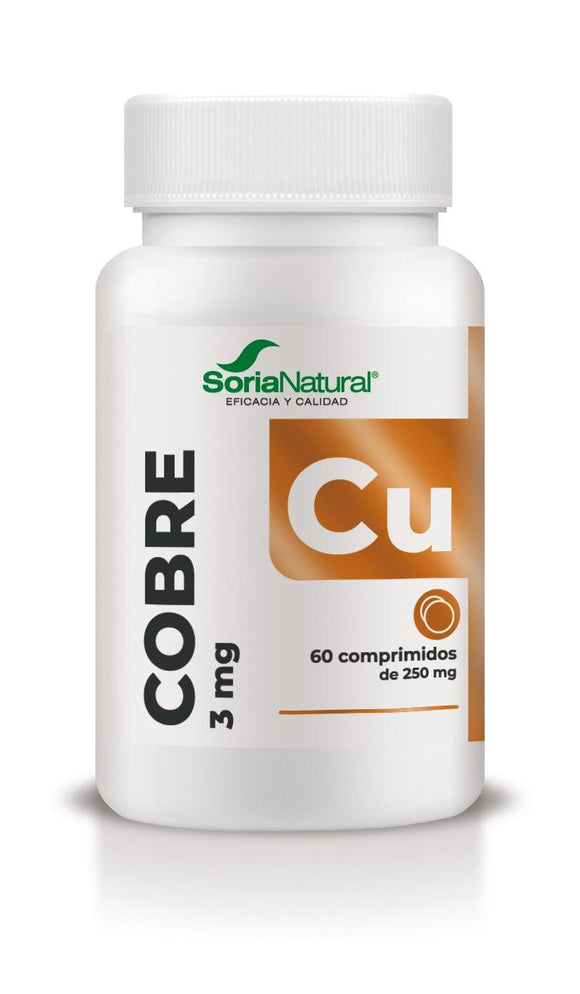 Cobre 60 comprimidos - Soria Natural - Crisdietética