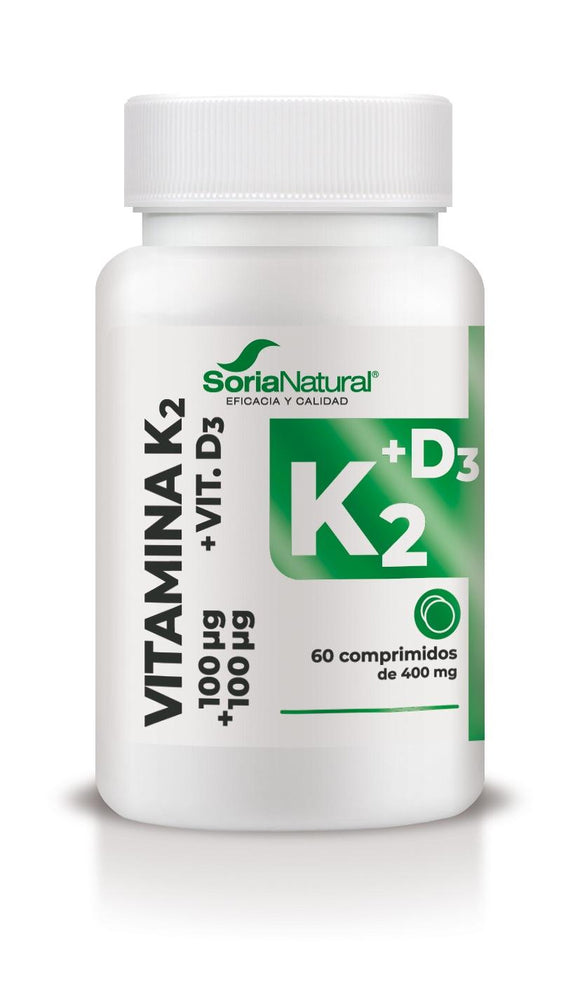 Vitamina K2 + Vitamina D3 60 comprimidos - Soria Natural - Crisdietética