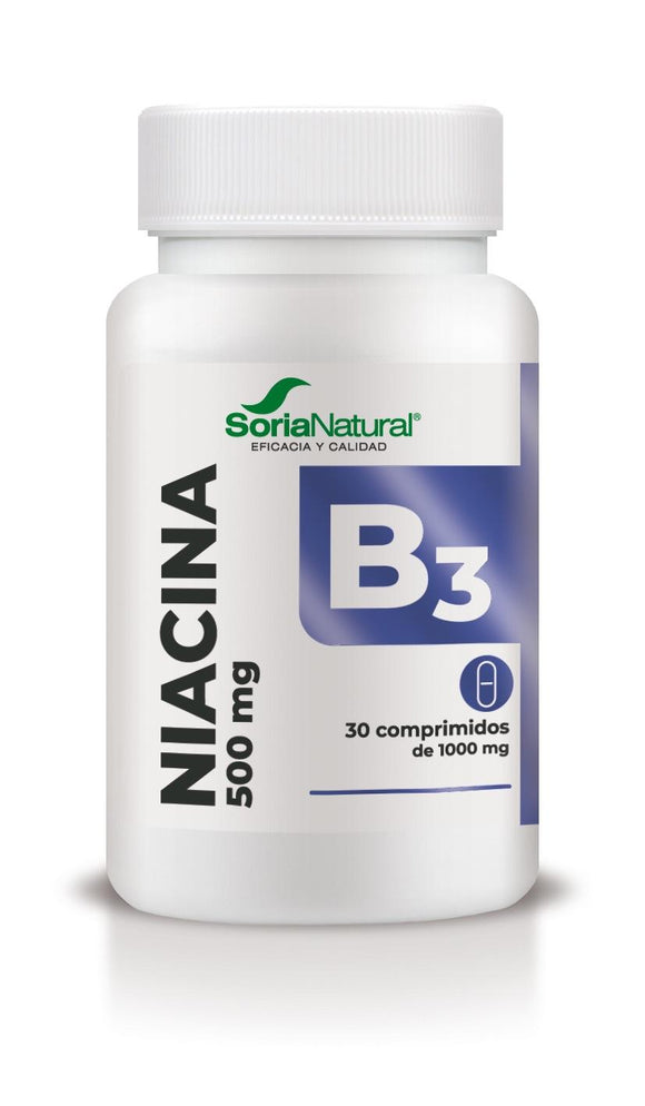 Vitamina B3 30 comprimidos - Soria Natural - Crisdietética