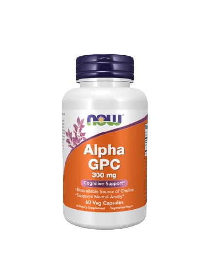 Alpha GPC 60 cápsulas vegetais - Now - Crisdietética