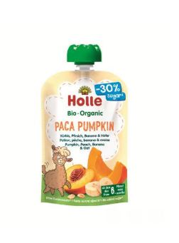 Puré de Abóbora Pêssego Banana & Aveia 100 Gr - Holle - Crisdietética