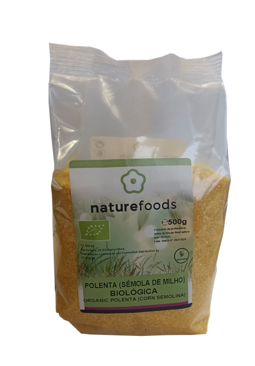 Sêmola Milho Polenta Bio 500 Gr - Naturefoods - Crisdietética
