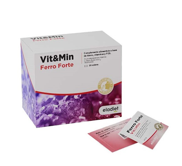 Vit & Min Ferro Forte 20 Saquetas - Eladiet - Crisdietética
