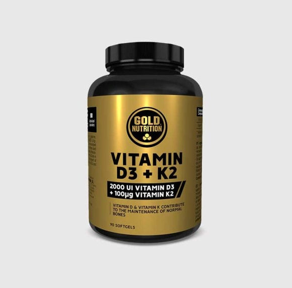 Vitamina D3 + K2 90 cápsulas - GoldNutrition - Crisdietética