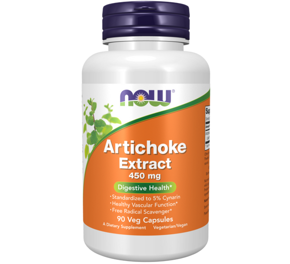 Alcachofra Artichok Extract 450mg 90 cápsulas - Now - Crisdietética