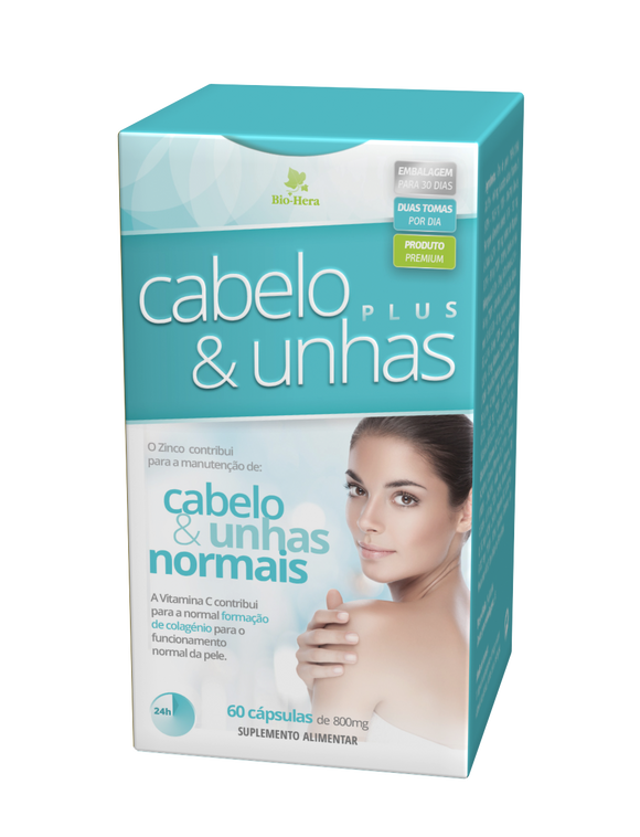 Cabelo e Unhas 60 Cápsulas - Bio-Hera - Crisdietética