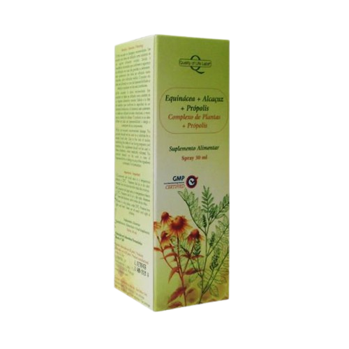 Equinácia + Alcaçuz + Própolis Spray 30ml - Quality of Life - Crisdietética