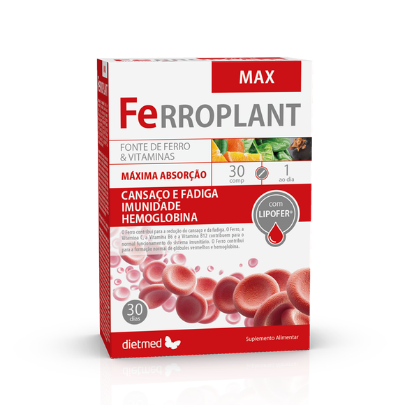 Ferroplant Max 30 Comprimidos - Dietmed - Crisdietética