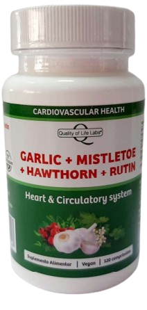 Alho + Visco + Espinheiro 120 Comprimidos - Quality of Life - Crisdietética