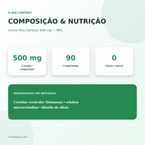 Imuno Plus Coriolus 500mg — 90 Comprimidos — composição e nutrição — imagem 3
