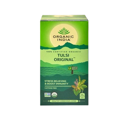 Infusão Bio Tulsi Original 25 Saquetas - Organic India - Crisdietética