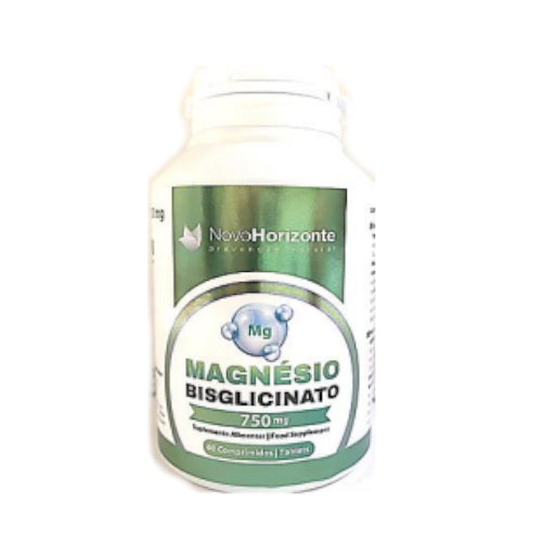 Magnésio Bisglicinato 750mg 60 comprimidos - Novo Horizonte - Crisdietética