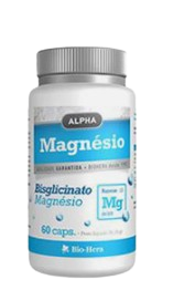 Magnésio Bisglicinato Alpha 60 Cáps - Bio-Hera - Crisdietética