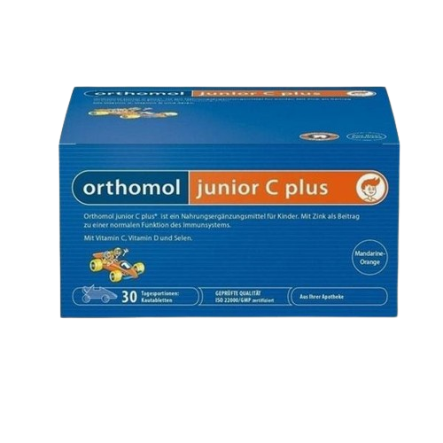 Junior C Plus 30 Comprimidos Mastigáveis Tangerina - Orthomol - Crisdietética