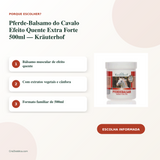 Pferde-Balsamo do Cavalo Efeito Quente Extra Forte 500ml — Kräuterhof — imagem 2
