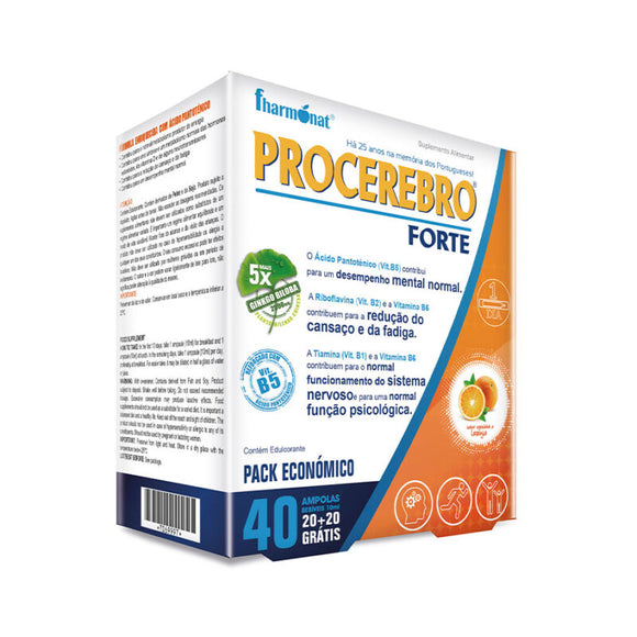 Procerebro Forte 40 Ampolas - Fharmonat - Crisdietética