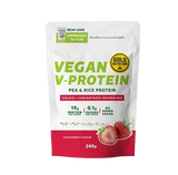 V-Protein 240g Morango - GoldNutrition - Crisdietética