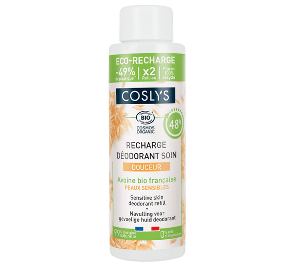 Recarga de Desodorizante Aveia Pele Sensível 48h Bio 100ml - COSLYS - Crisdietética