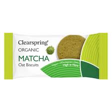 Biscoitos Aveia com Matcha 40G - Clearspring - Crisdietética