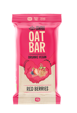 Barra Aveia Bagas Vermelhas Bio S/Glúten 40g - Iswari - Crisdietética