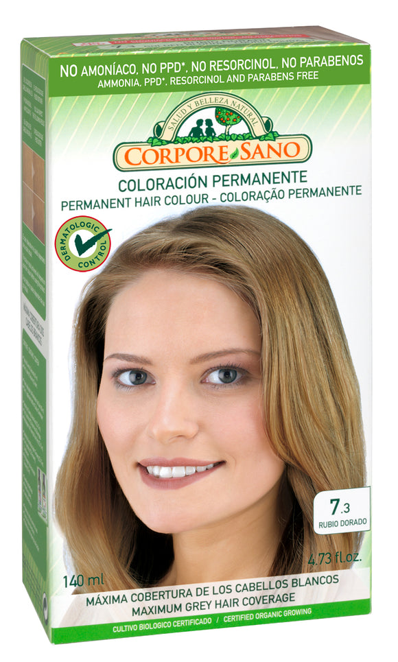 Coloração Permanente nº7.3 Louro Dourado 140ml - Corpore Sano - Crisdietética