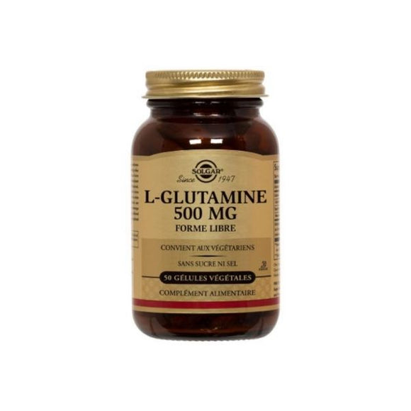 L-Glutamine 500mg 50 Cápsulas Vegetais - Solgar - Crisdietética