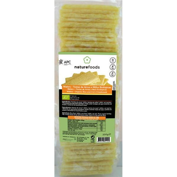 Wafers de Arroz e Milho Biológico 200g - Naturefoods - Crisdietética
