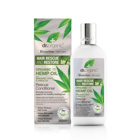 Amaciador Reparador Óleo de Cânhamo 265ml - Dr.Organic - Crisdietética