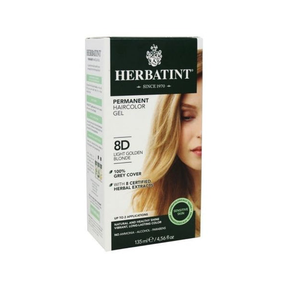 D8 Louro Claro Dourado 150ml - Herbatint - Crisdietética