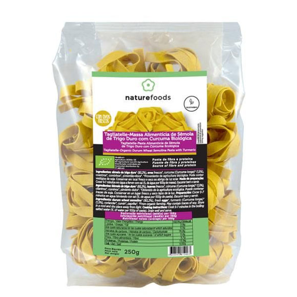 Tagliatelle com Curcuma 250g - Naturefoods - Crisdietética