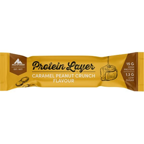 Barra Power Layer Amendoim Caramelo 50g - MultiPower - Crisdietética